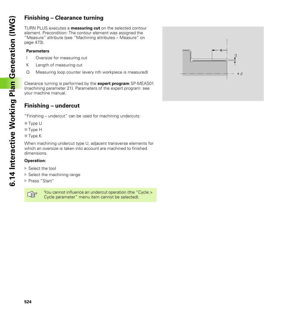 Finishing – clearance turning, Finishing – undercut | HEIDENHAIN CNC Pilot 4290 V7.1 User Manual | Page 524 / 725
