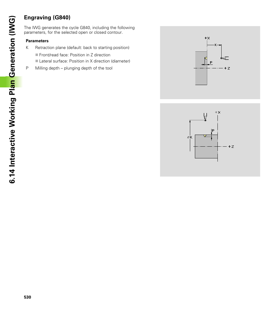 Engraving (g840) | HEIDENHAIN CNC Pilot 4290 V7.1 User Manual | Page 530 / 725