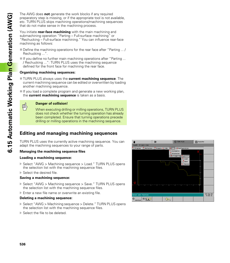 Editing and managing machining sequences | HEIDENHAIN CNC Pilot 4290 V7.1 User Manual | Page 536 / 725