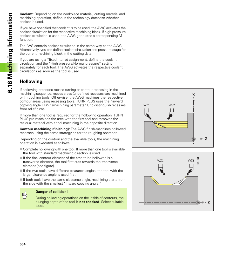 Hollowing, 1 8 mac h ining inf o rm ation | HEIDENHAIN CNC Pilot 4290 V7.1 User Manual | Page 554 / 725