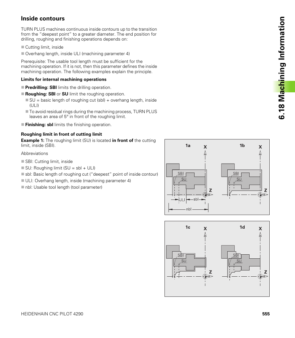 Inside contours, 1 8 mac h ining inf o rm ation | HEIDENHAIN CNC Pilot 4290 V7.1 User Manual | Page 555 / 725