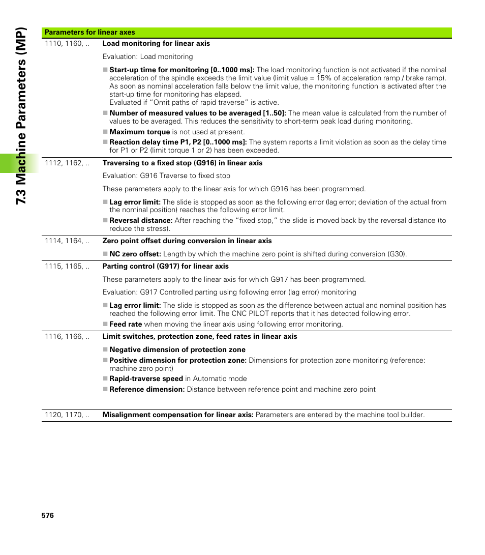 3 mac h ine p a ra met e rs (mp) | HEIDENHAIN CNC Pilot 4290 V7.1 User Manual | Page 576 / 725