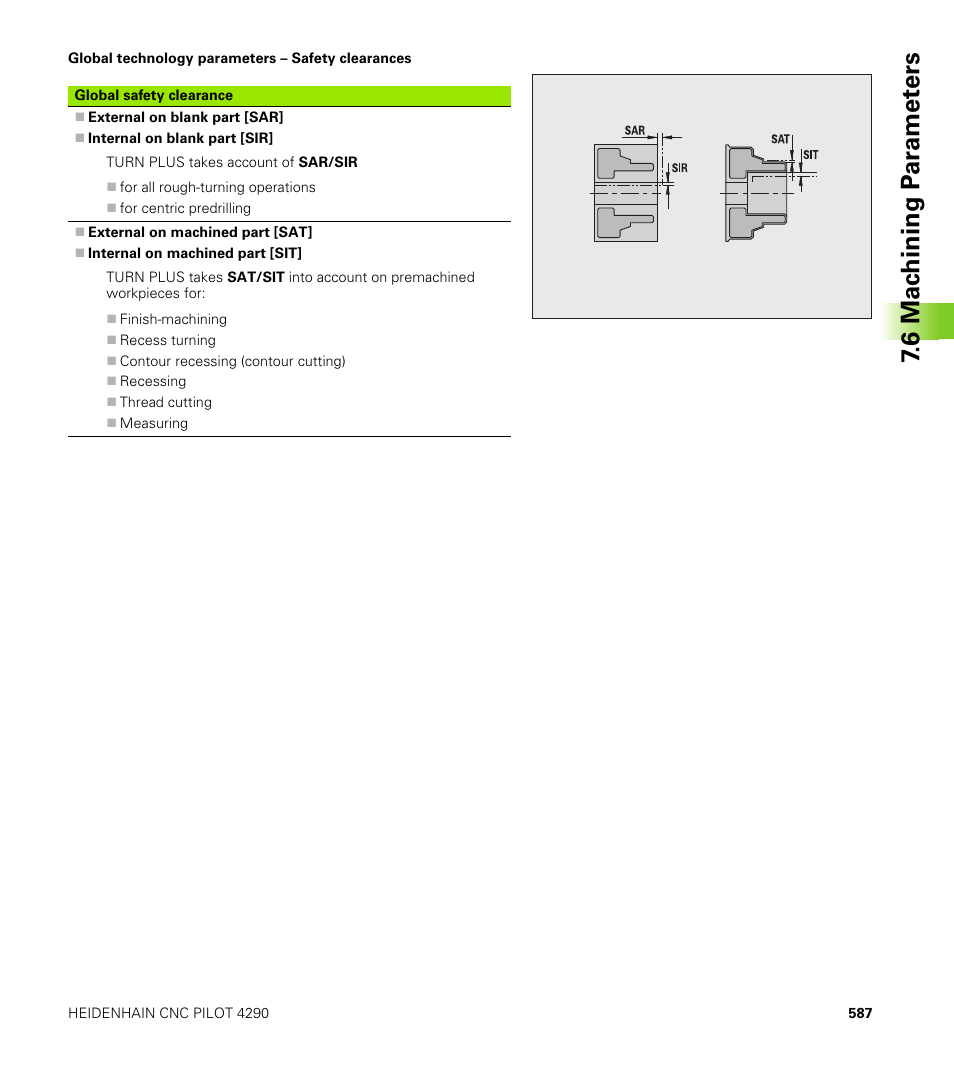 6 mac h ining p a ra met e rs | HEIDENHAIN CNC Pilot 4290 V7.1 User Manual | Page 587 / 725