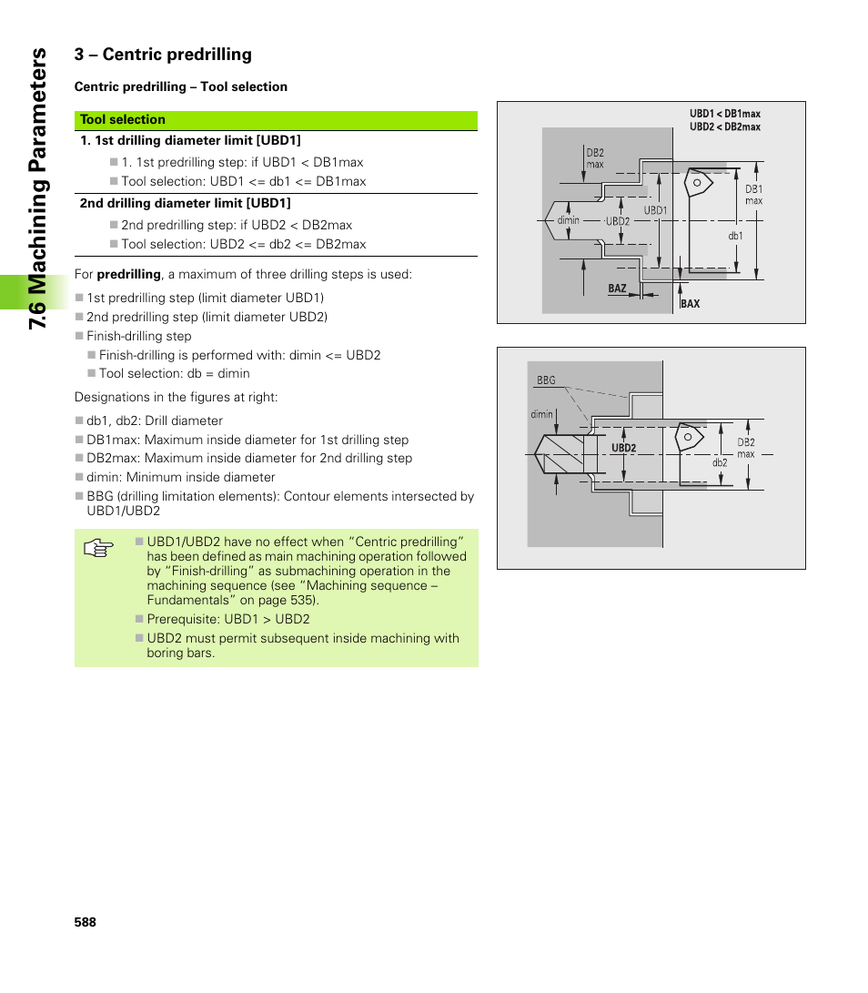 3 – centric predrilling, 6 mac h ining p a ra met e rs | HEIDENHAIN CNC Pilot 4290 V7.1 User Manual | Page 588 / 725