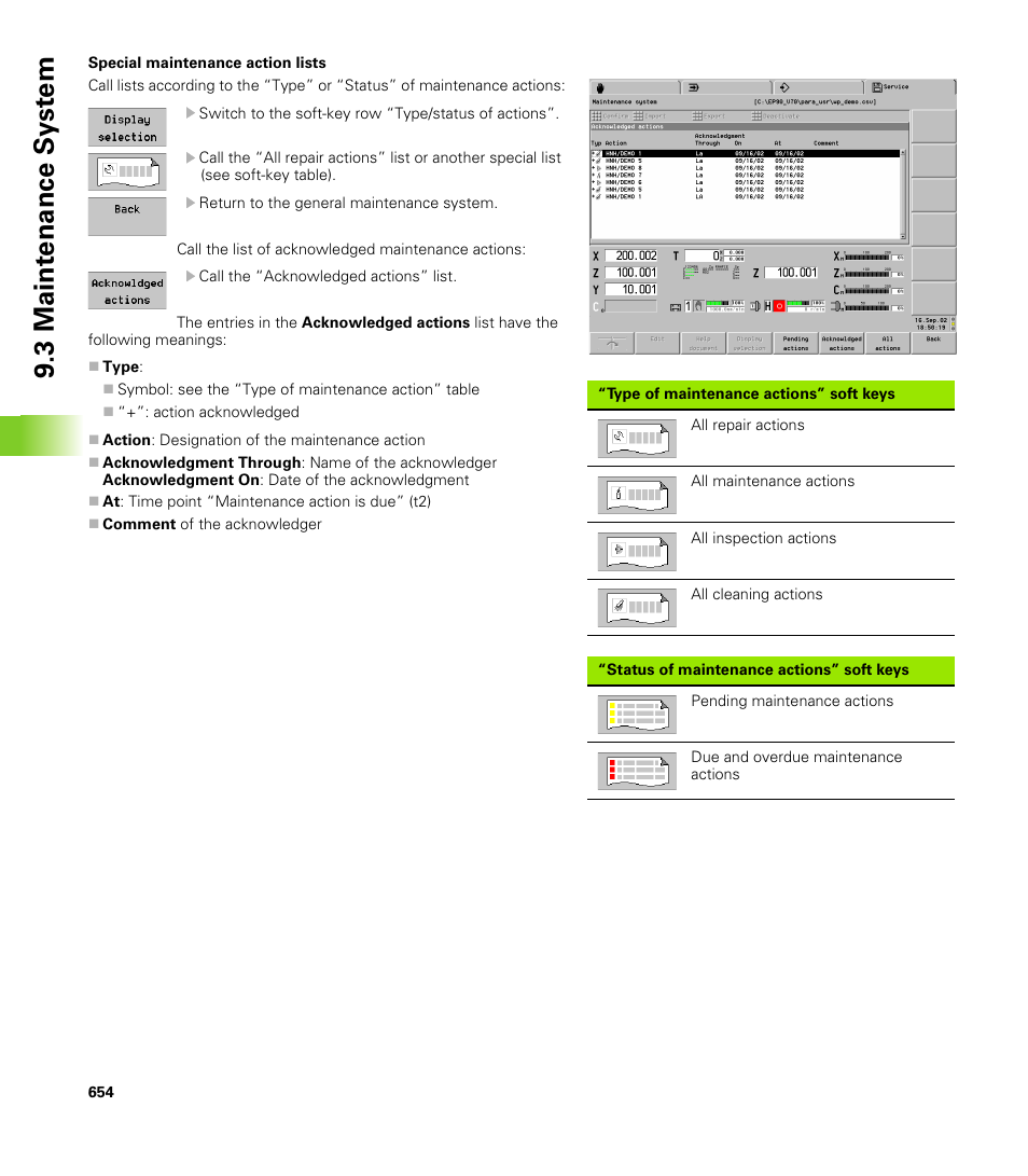 3 maint e nance s y st em | HEIDENHAIN CNC Pilot 4290 V7.1 User Manual | Page 654 / 725