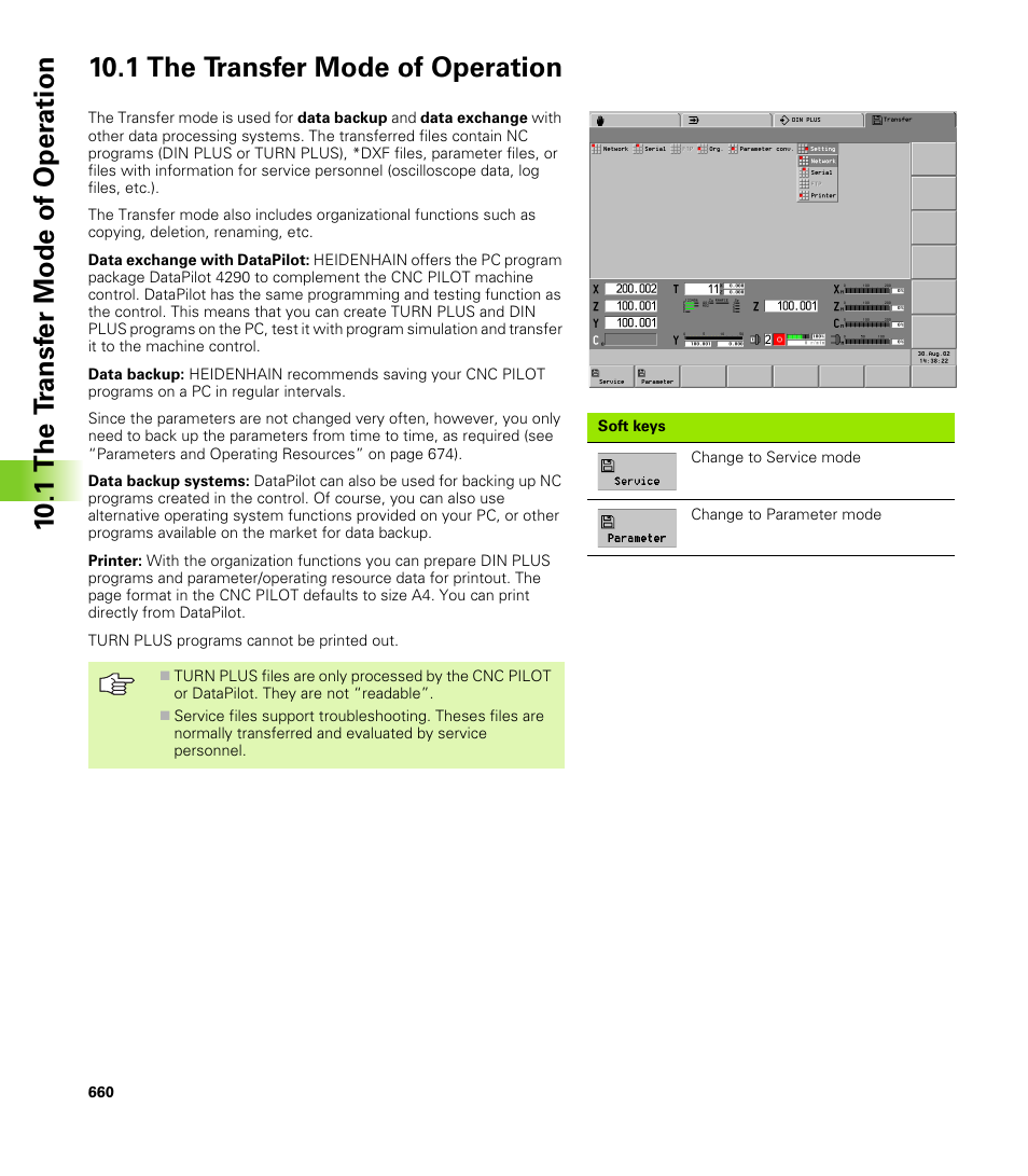 1 the transfer mode of operation | HEIDENHAIN CNC Pilot 4290 V7.1 User Manual | Page 660 / 725