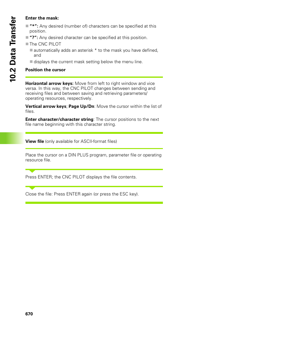 10 .2 d a ta t ransf er | HEIDENHAIN CNC Pilot 4290 V7.1 User Manual | Page 670 / 725