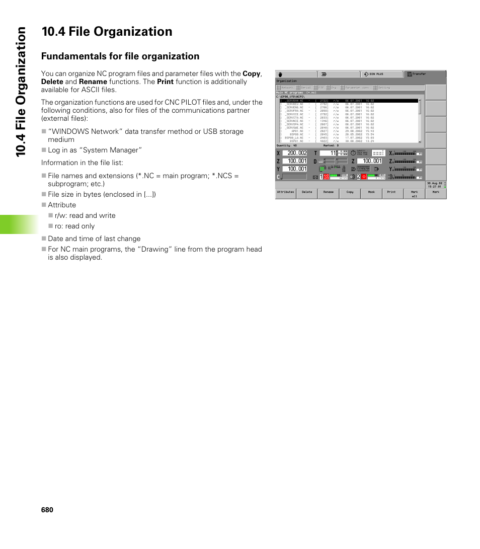4 file organization, Fundamentals for file organization | HEIDENHAIN CNC Pilot 4290 V7.1 User Manual | Page 680 / 725