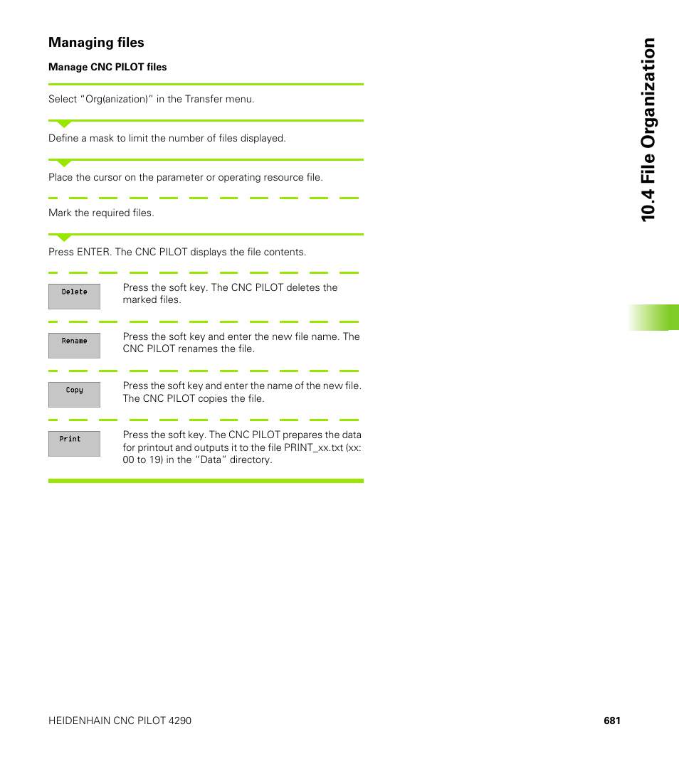 Managing files, 10 .4 file or g a nization | HEIDENHAIN CNC Pilot 4290 V7.1 User Manual | Page 681 / 725