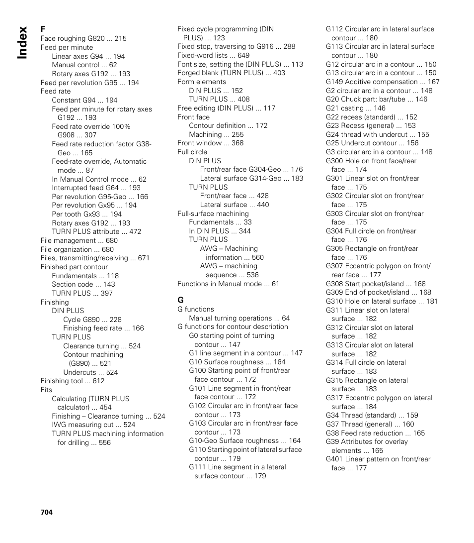 Index | HEIDENHAIN CNC Pilot 4290 V7.1 User Manual | Page 704 / 725
