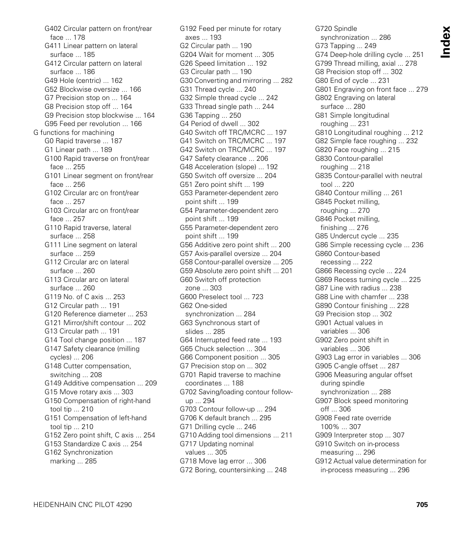 Index | HEIDENHAIN CNC Pilot 4290 V7.1 User Manual | Page 705 / 725