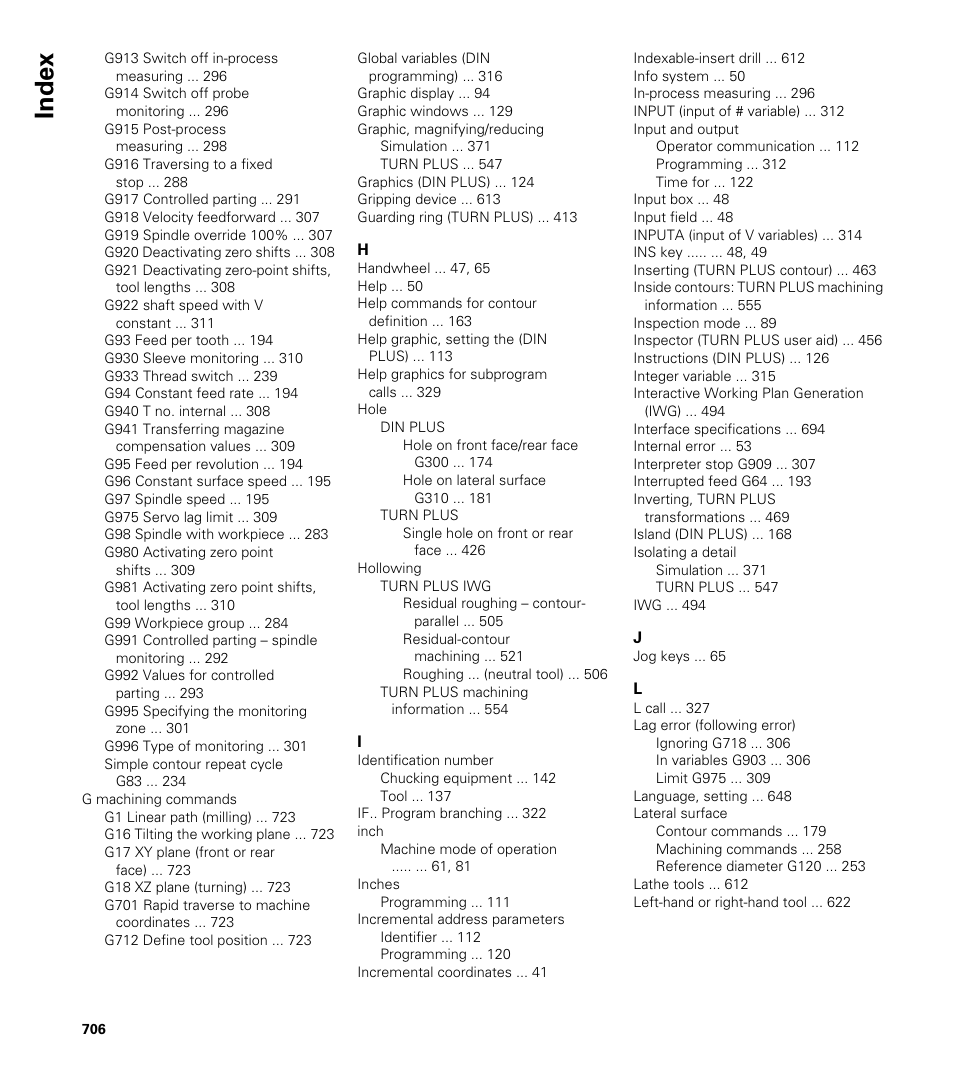 Index | HEIDENHAIN CNC Pilot 4290 V7.1 User Manual | Page 706 / 725