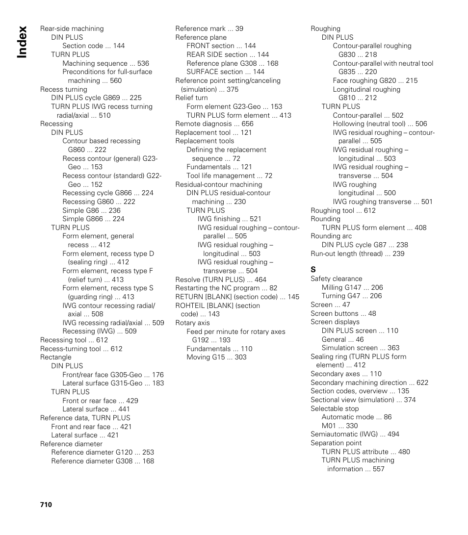 Index | HEIDENHAIN CNC Pilot 4290 V7.1 User Manual | Page 710 / 725