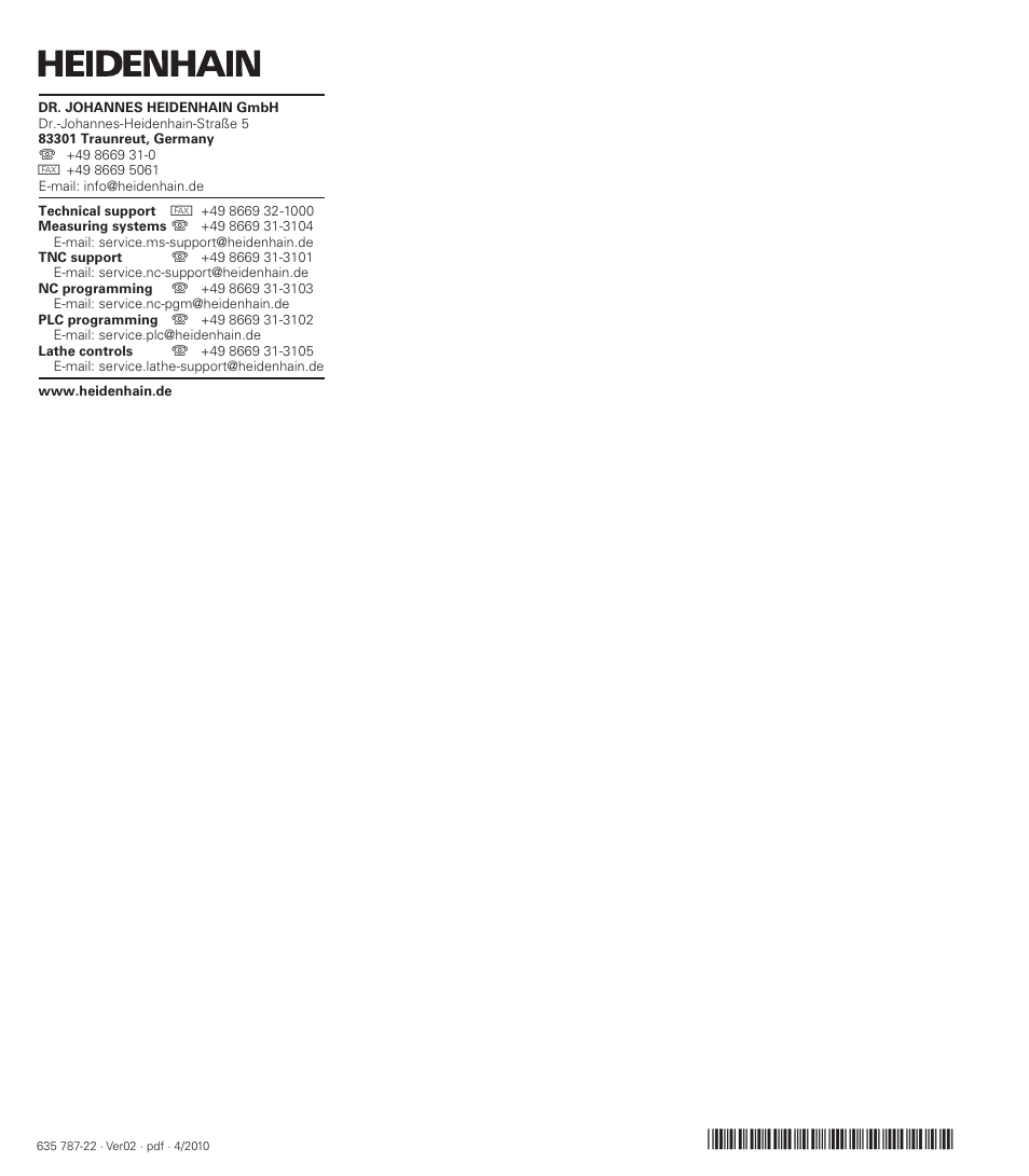 HEIDENHAIN CNC Pilot 4290 V7.1 User Manual | Page 725 / 725