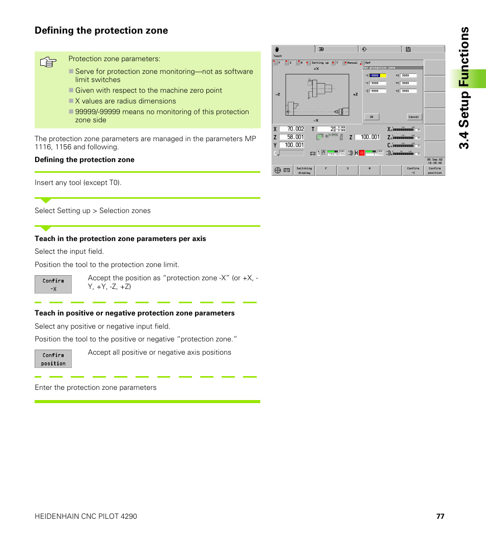 Defining the protection zone | HEIDENHAIN CNC Pilot 4290 V7.1 User Manual | Page 77 / 725