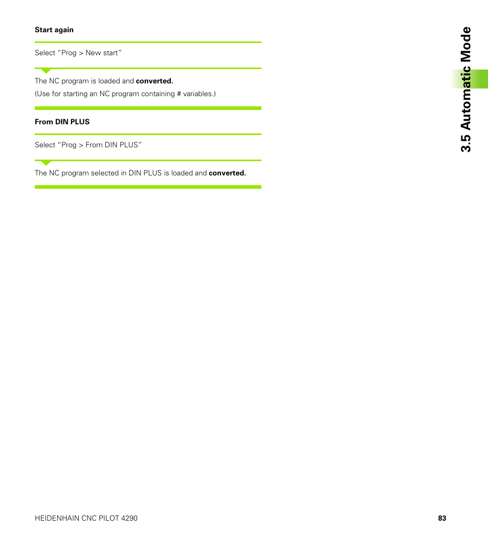 5 a u to matic mode | HEIDENHAIN CNC Pilot 4290 V7.1 User Manual | Page 83 / 725