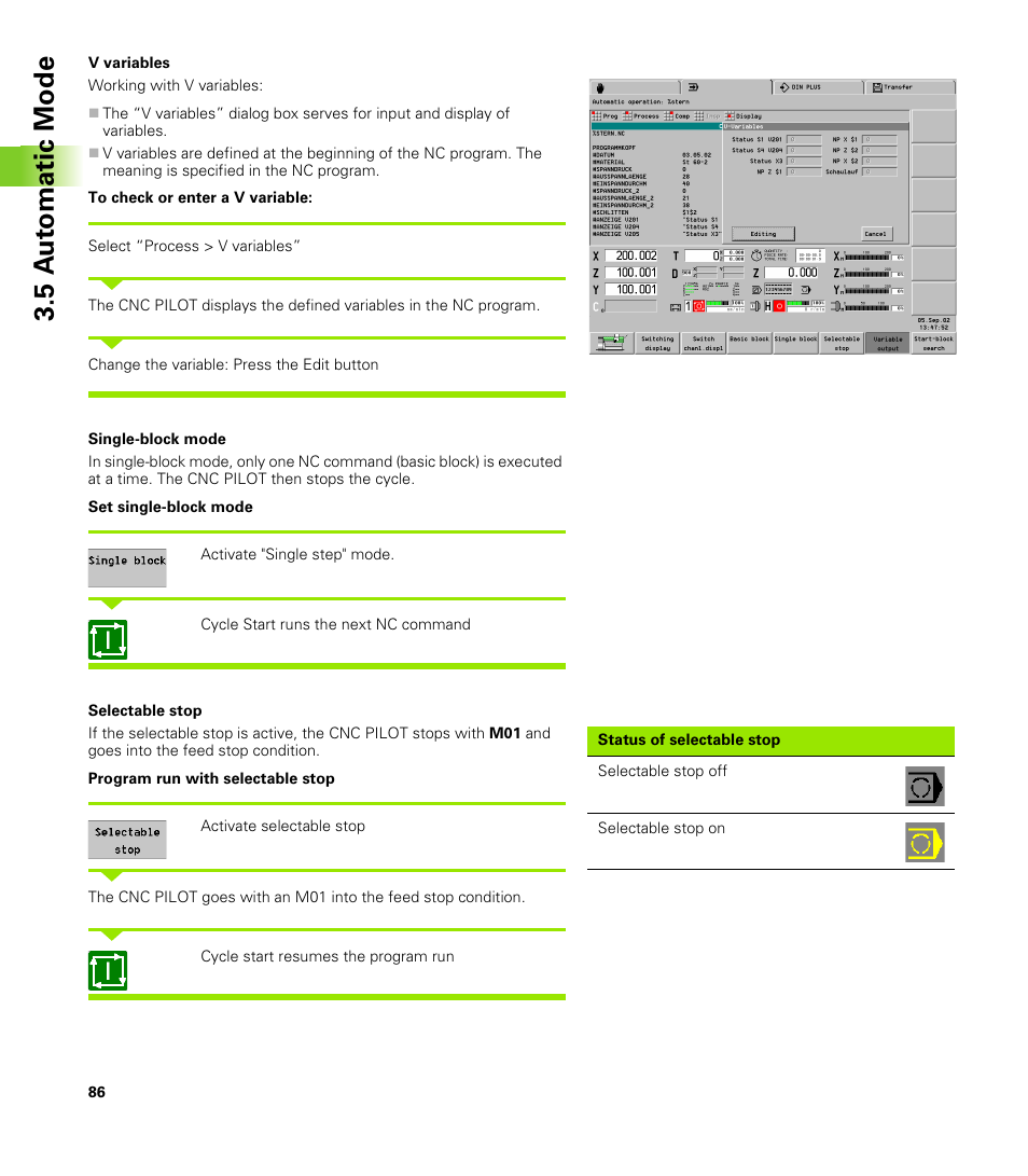 5 a u to matic mode | HEIDENHAIN CNC Pilot 4290 V7.1 User Manual | Page 86 / 725