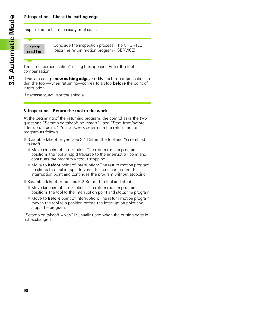 5 a u to matic mode | HEIDENHAIN CNC Pilot 4290 V7.1 User Manual | Page 90 / 725