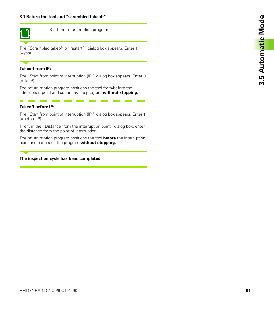 5 a u to matic mode | HEIDENHAIN CNC Pilot 4290 V7.1 User Manual | Page 91 / 725