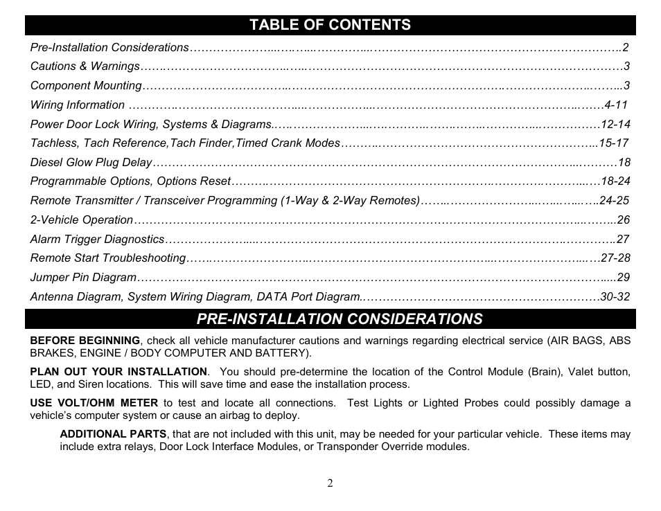 Crimestopper Security Products CS-2014DP-TW2 User Manual | Page 2 / 32