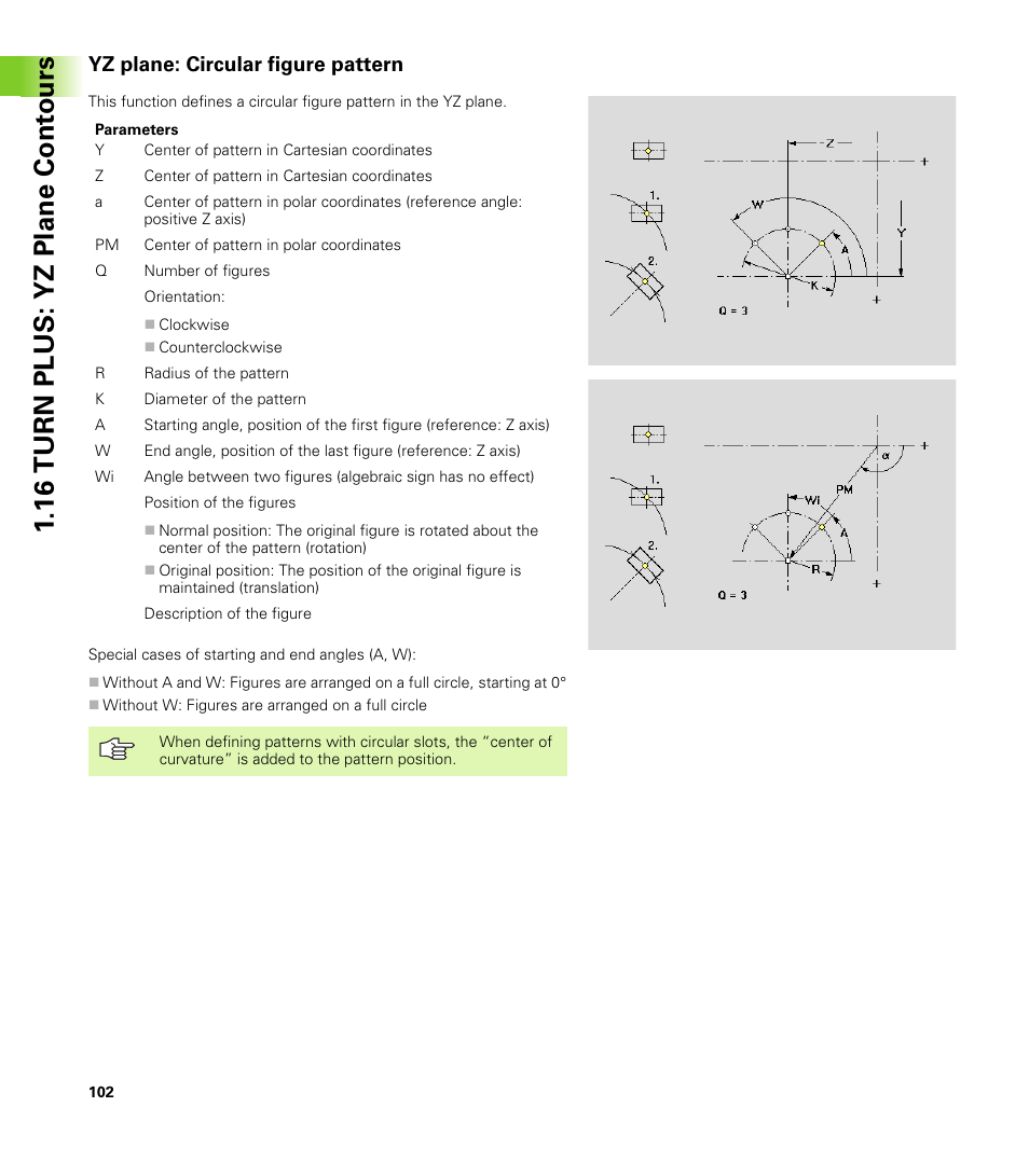 Yz plane: circular figure pattern, 16 turn plus: yz plane cont ours | HEIDENHAIN CNC Pilot 4290 V7.1 Description of B and Y axes User Manual | Page 102 / 119