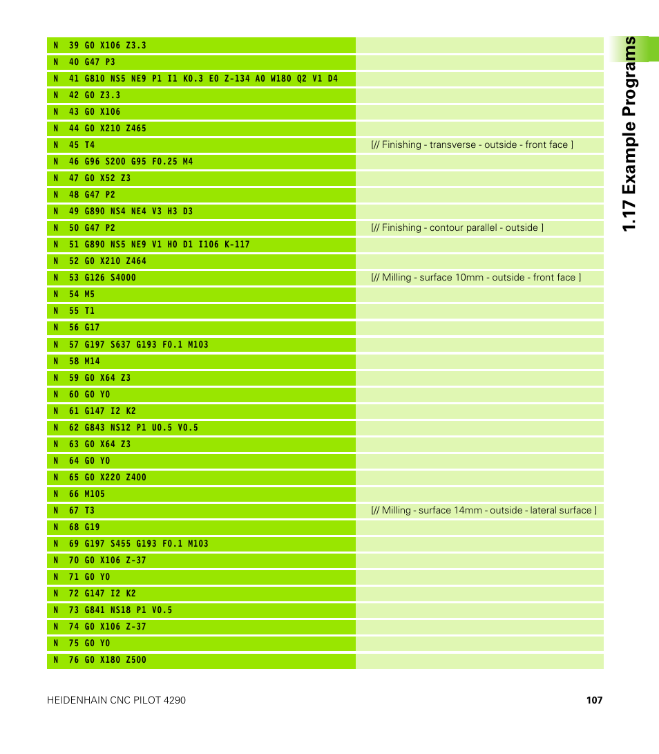 1 7 example pr ogr a ms | HEIDENHAIN CNC Pilot 4290 V7.1 Description of B and Y axes User Manual | Page 107 / 119