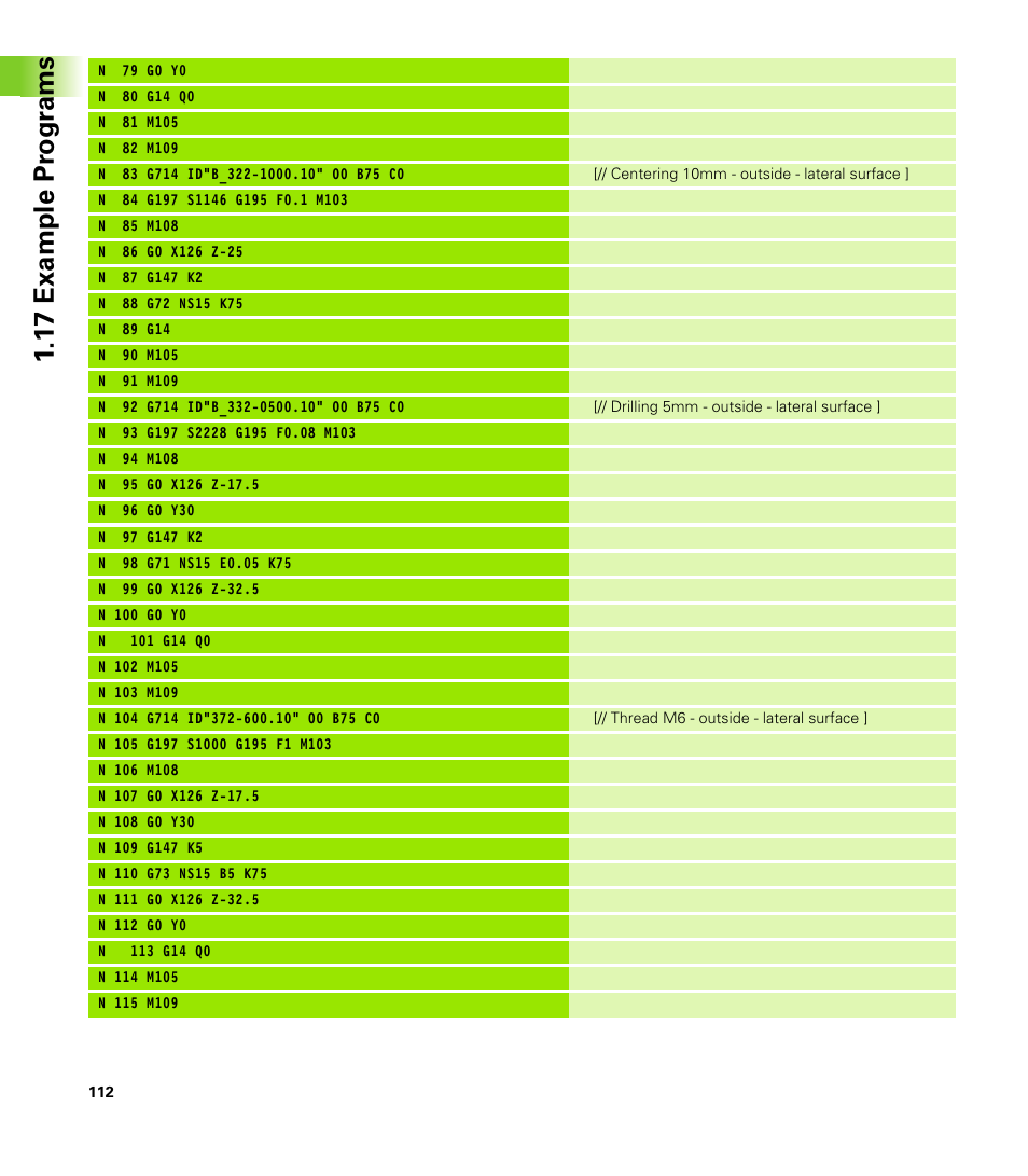 1 7 example pr ogr a ms | HEIDENHAIN CNC Pilot 4290 V7.1 Description of B and Y axes User Manual | Page 112 / 119