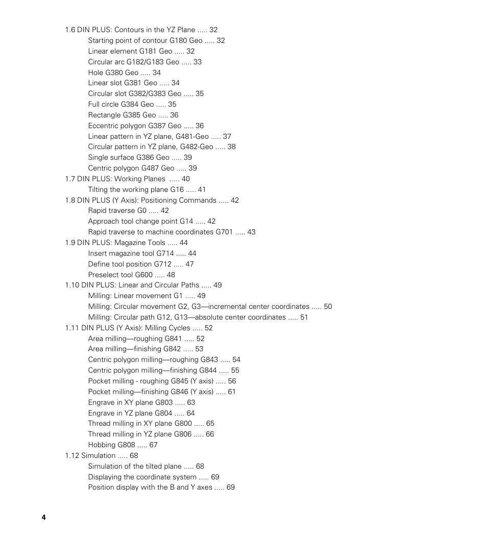 HEIDENHAIN CNC Pilot 4290 V7.1 Description of B and Y axes User Manual | Page 4 / 119