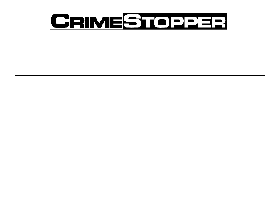 Crimestopper Security Products CS-883 OEM User Manual | 12 pages