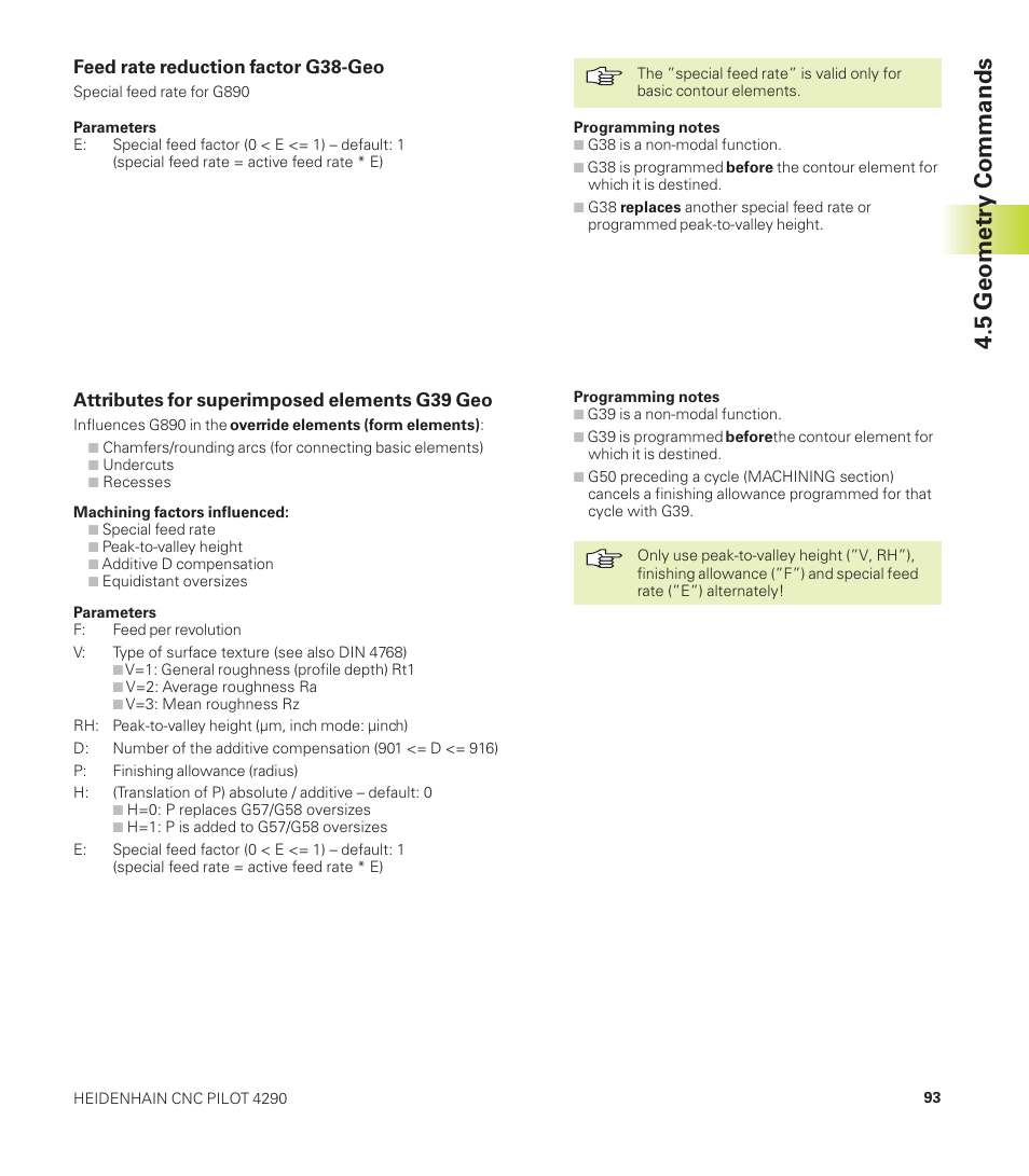 5 geometry commands | HEIDENHAIN CNC Pilot 4290 User Manual | Page 105 / 481
