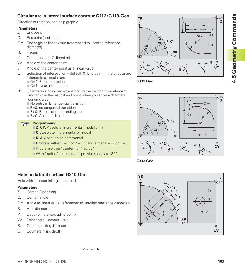 5 geometry commands | HEIDENHAIN CNC Pilot 4290 User Manual | Page 115 / 481