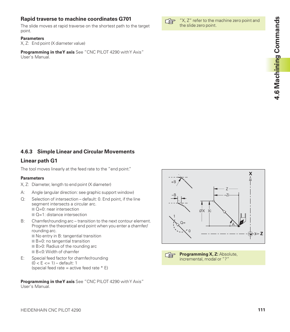 6 machining commands | HEIDENHAIN CNC Pilot 4290 User Manual | Page 123 / 481