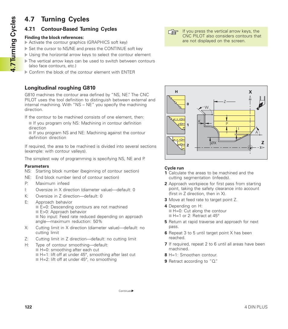 7 t u rning cy cles, 7 turning cycles | HEIDENHAIN CNC Pilot 4290 User Manual | Page 134 / 481
