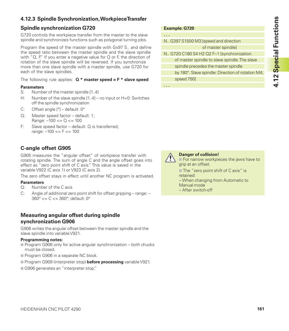 12 special functions | HEIDENHAIN CNC Pilot 4290 User Manual | Page 173 / 481