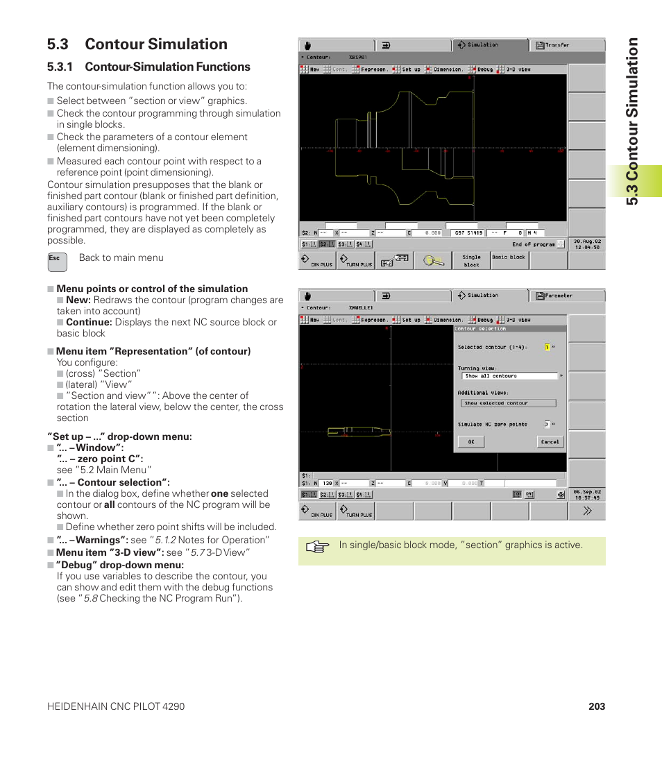 3 contour simulation | HEIDENHAIN CNC Pilot 4290 User Manual | Page 215 / 481