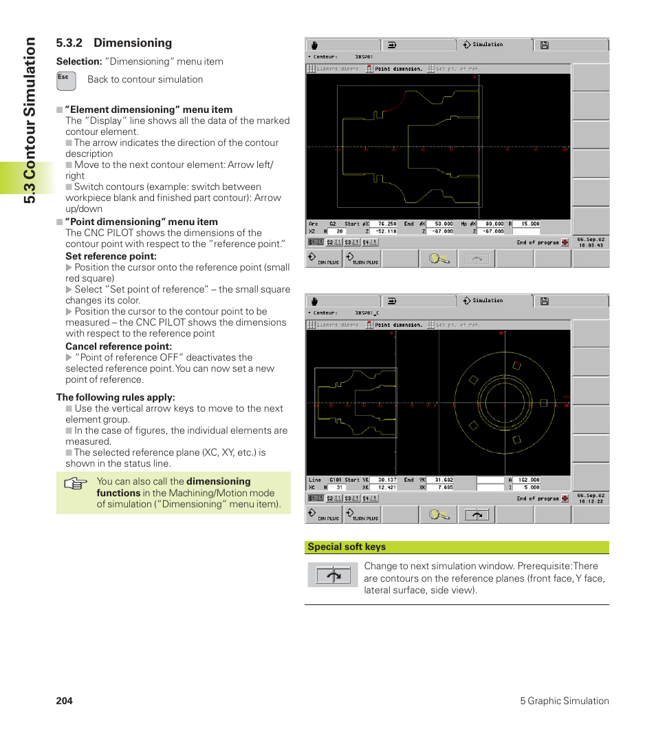 3 contour simulation | HEIDENHAIN CNC Pilot 4290 User Manual | Page 216 / 481