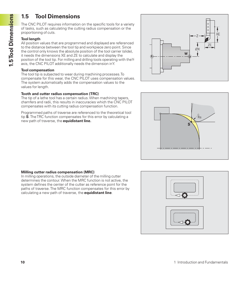 5 tool dimensions, 5 t ool dimensions | HEIDENHAIN CNC Pilot 4290 User Manual | Page 22 / 481