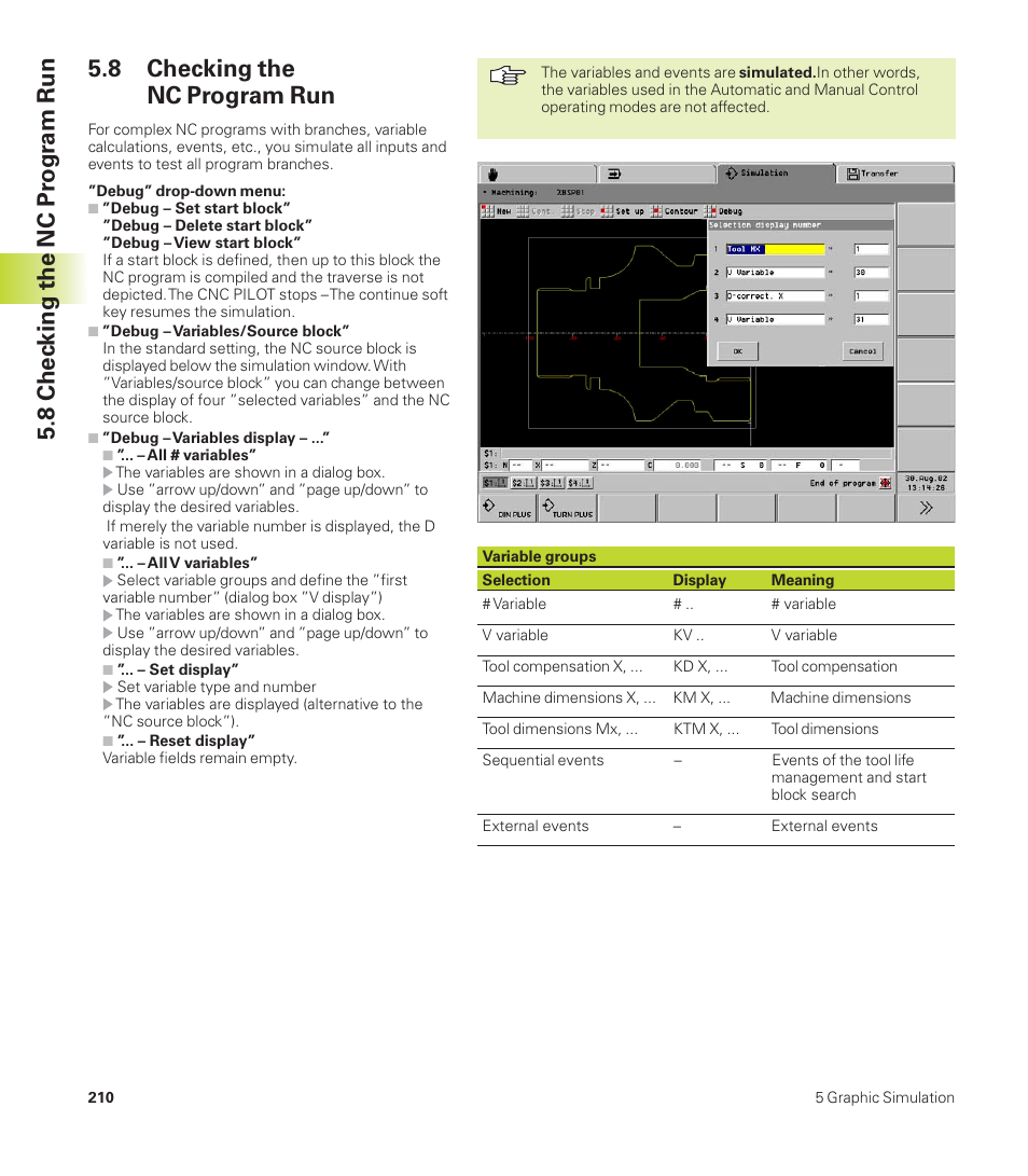 8 checking the nc program run, 8 chec king the nc pr ogr am run | HEIDENHAIN CNC Pilot 4290 User Manual | Page 222 / 481