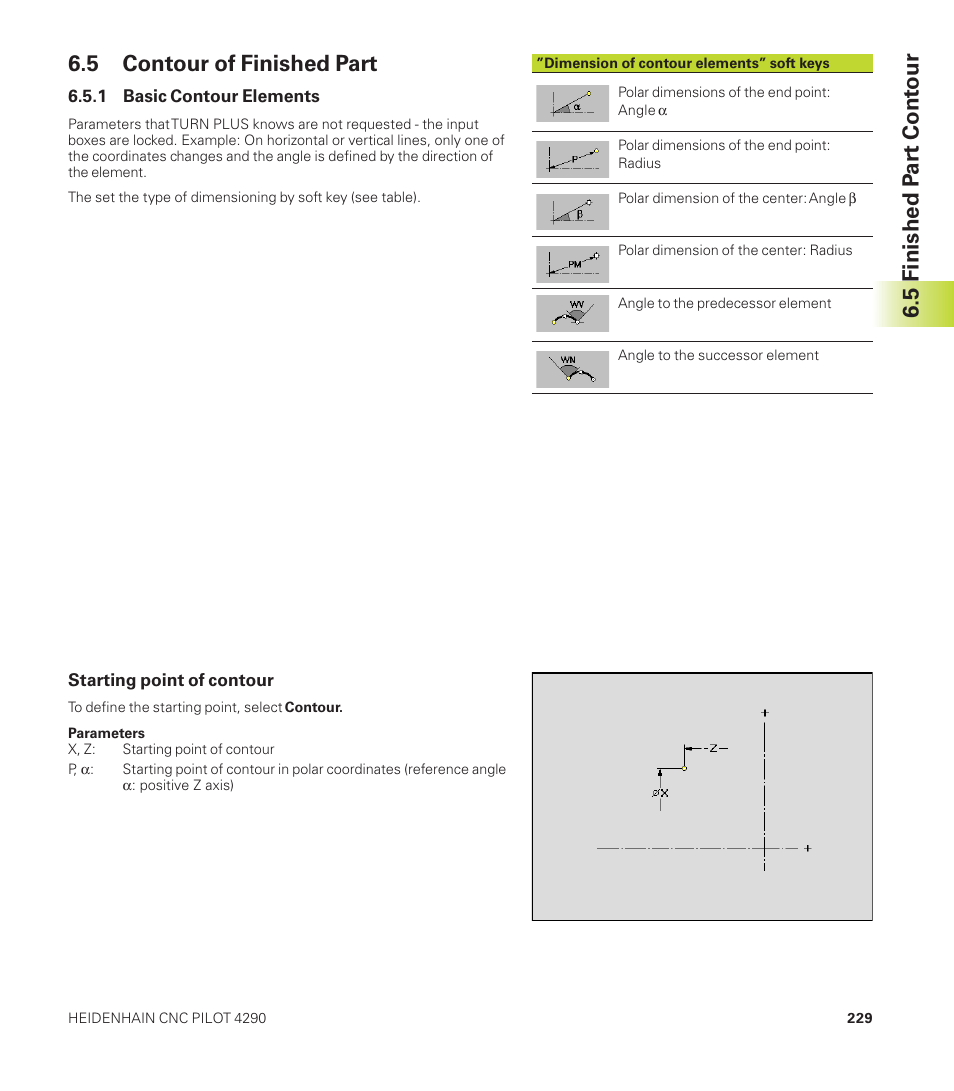 5 contour of finished part, 5 finished p a rt cont our | HEIDENHAIN CNC Pilot 4290 User Manual | Page 241 / 481