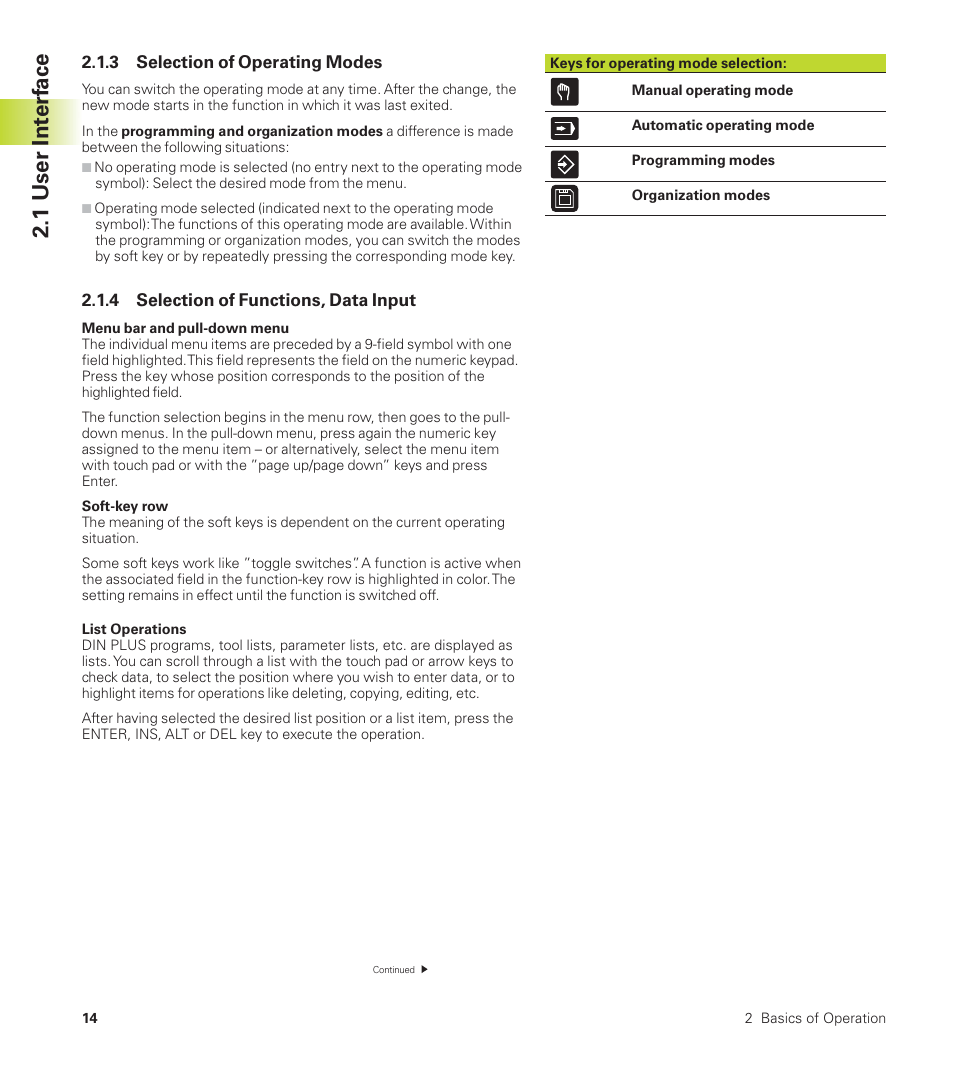1 user int erf ace | HEIDENHAIN CNC Pilot 4290 User Manual | Page 26 / 481