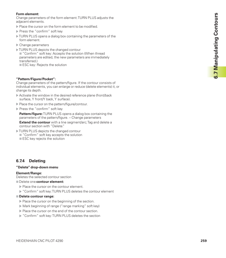 7 manipulating contours | HEIDENHAIN CNC Pilot 4290 User Manual | Page 271 / 481