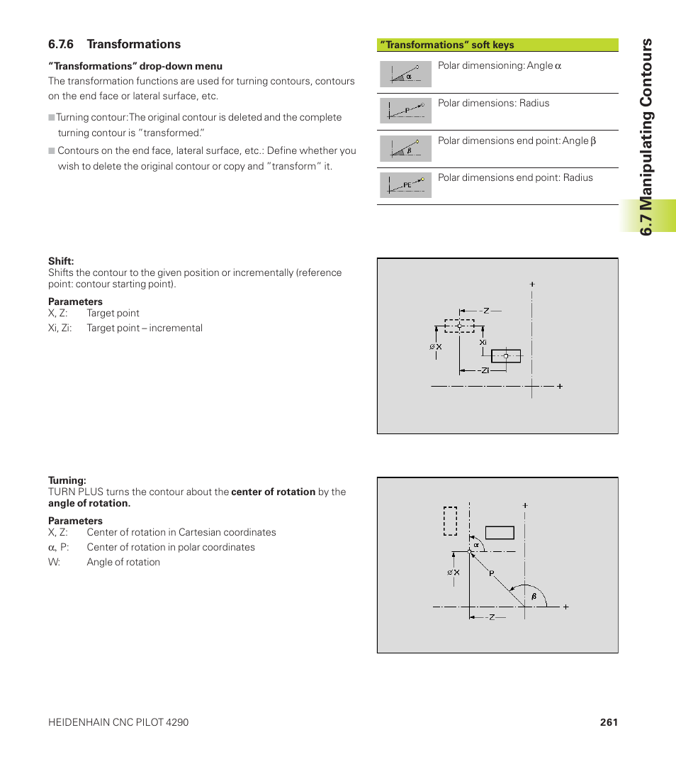 7 manipulating contours | HEIDENHAIN CNC Pilot 4290 User Manual | Page 273 / 481