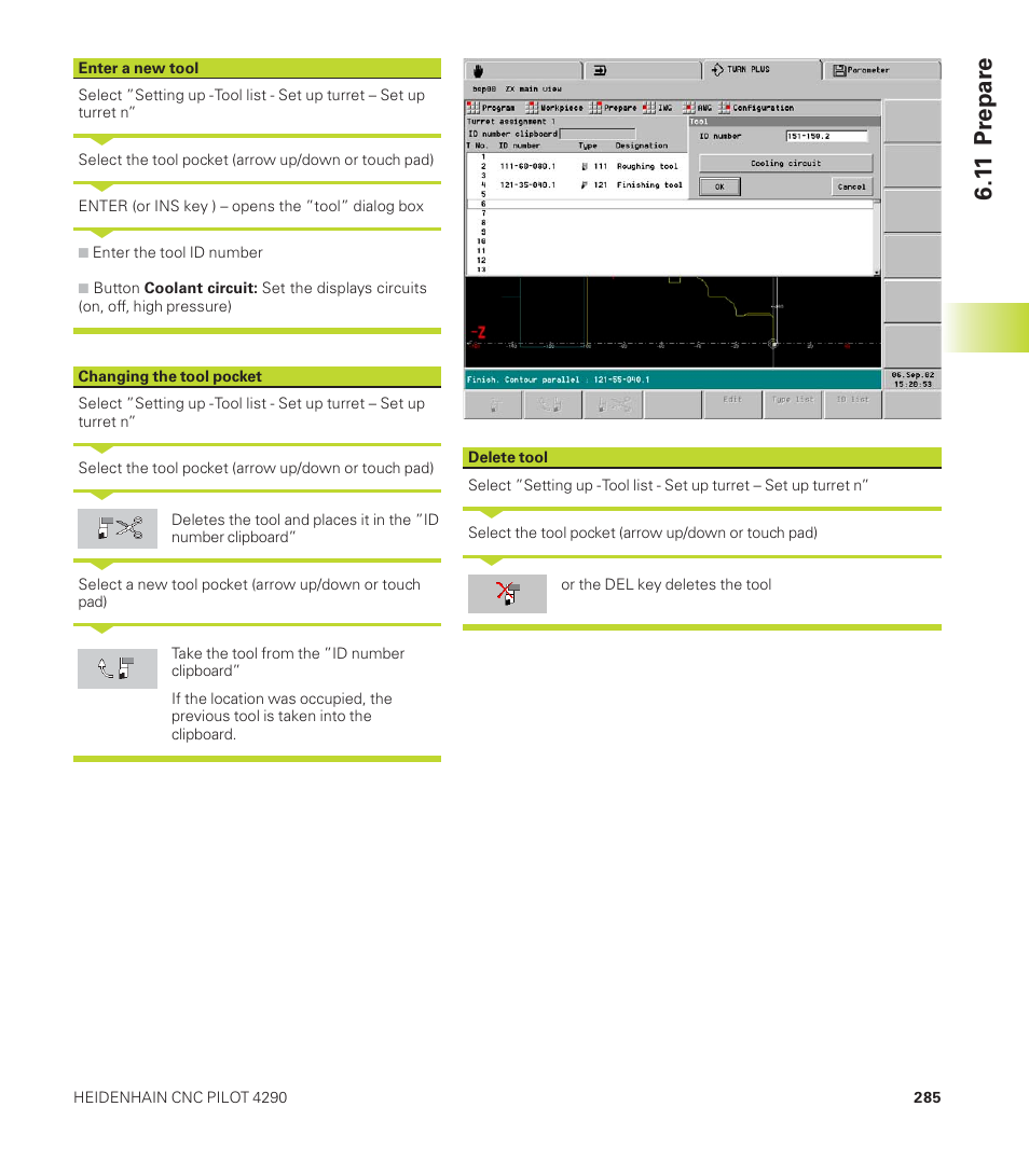 1 1 pr epar e | HEIDENHAIN CNC Pilot 4290 User Manual | Page 297 / 481