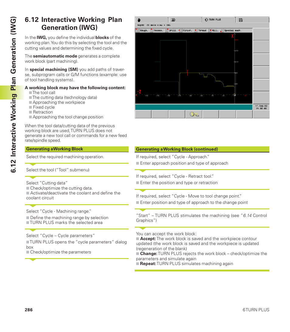 12 interactive working plan generation (iwg) | HEIDENHAIN CNC Pilot 4290 User Manual | Page 298 / 481
