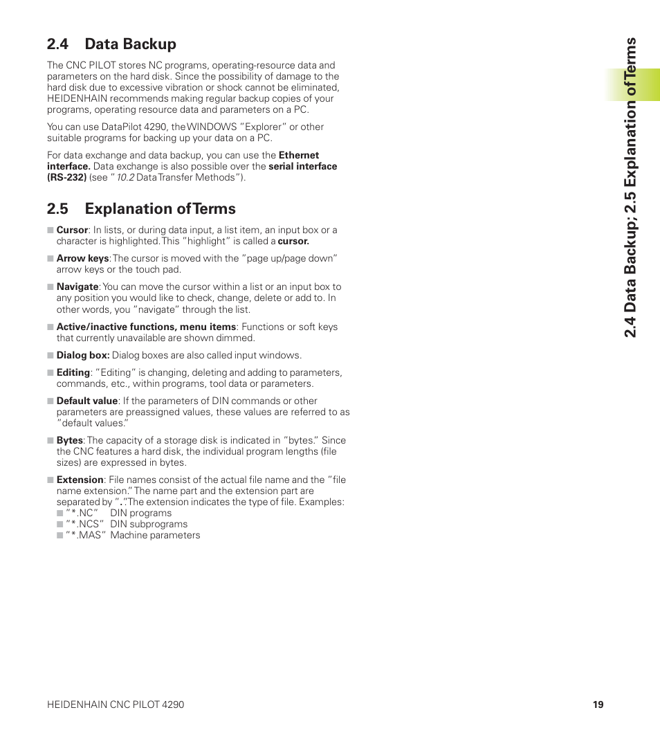 5 explanation of terms | HEIDENHAIN CNC Pilot 4290 User Manual | Page 31 / 481