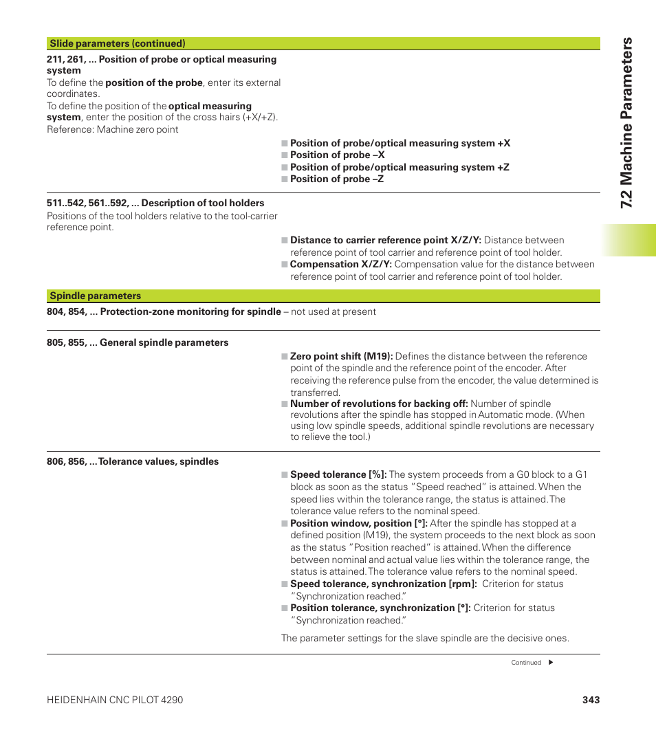 2 mac hine p a ra met ers | HEIDENHAIN CNC Pilot 4290 User Manual | Page 355 / 481