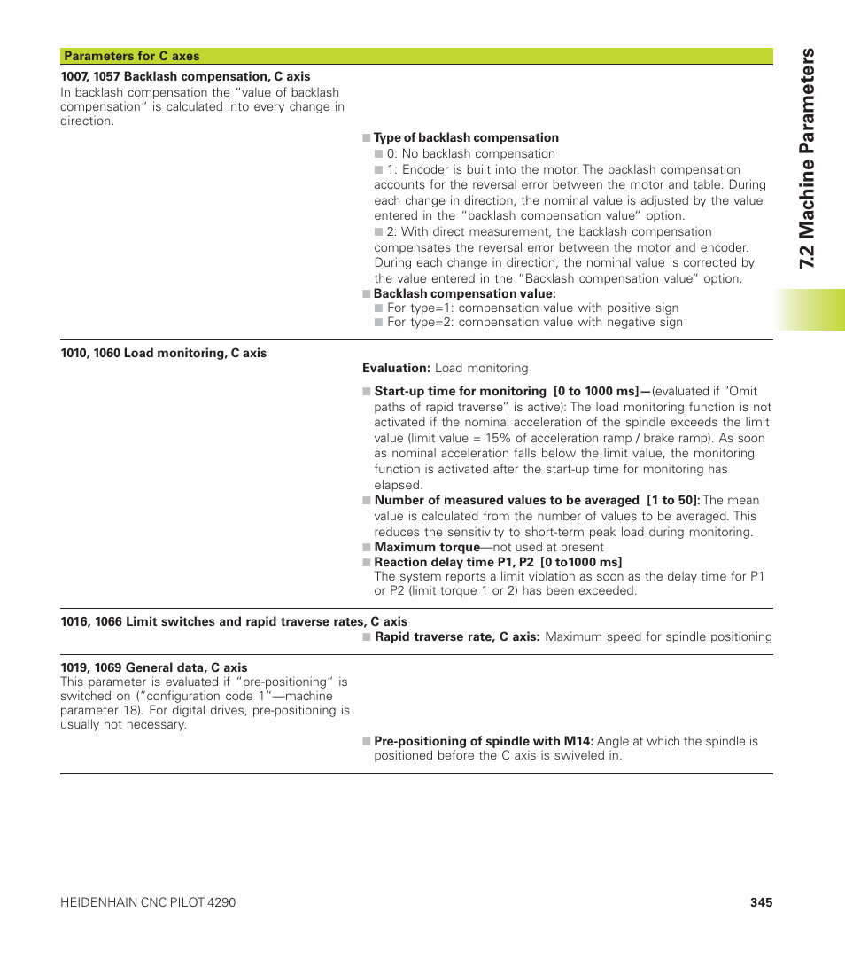 2 mac hine p a ra met ers | HEIDENHAIN CNC Pilot 4290 User Manual | Page 357 / 481