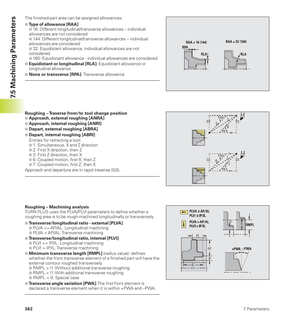 5 mac hining p a ra met ers | HEIDENHAIN CNC Pilot 4290 User Manual | Page 374 / 481