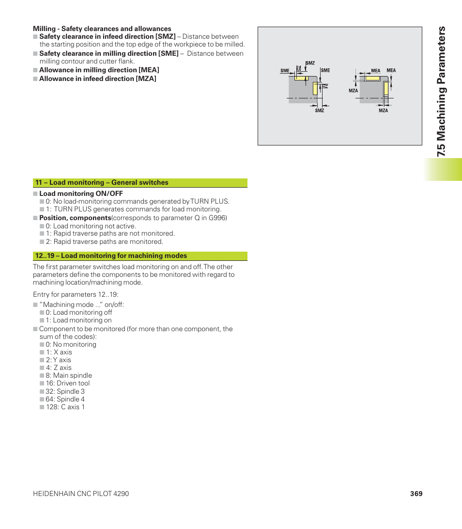 5 mac hining p a ra met ers | HEIDENHAIN CNC Pilot 4290 User Manual | Page 381 / 481