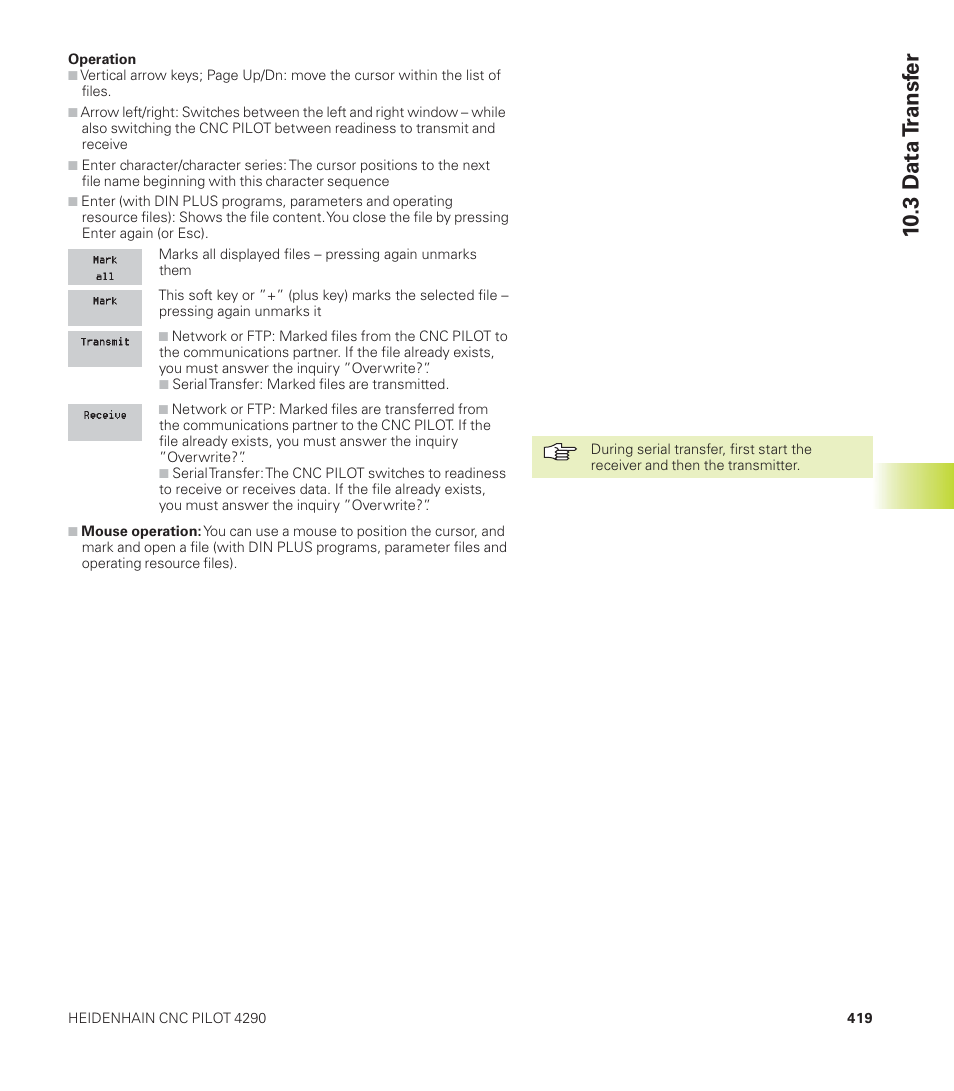 3 d ata tr ansf er | HEIDENHAIN CNC Pilot 4290 User Manual | Page 431 / 481